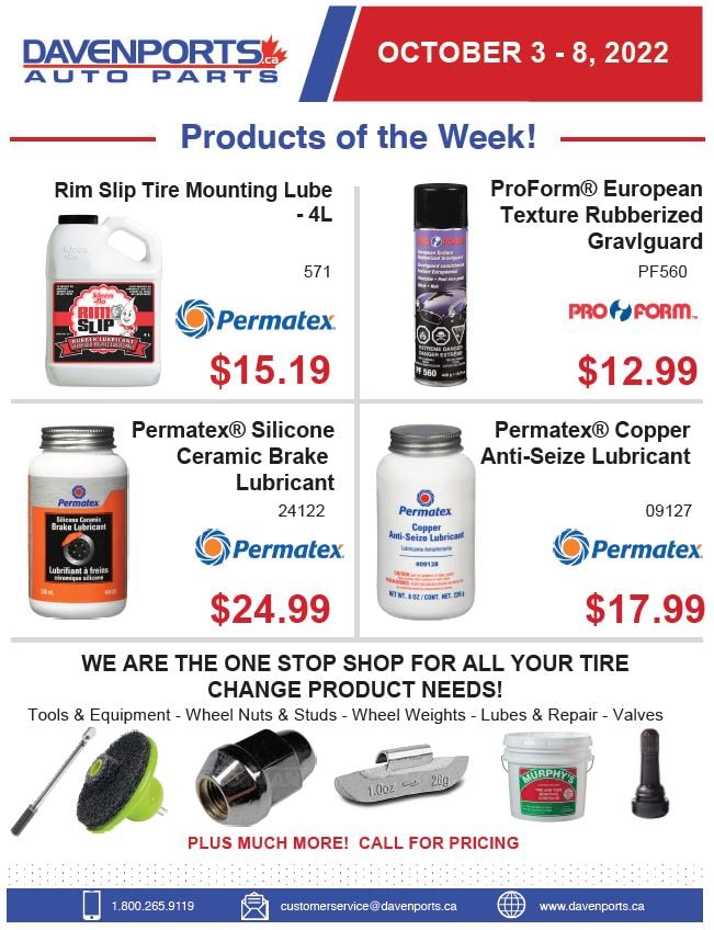 Davenports Products of the Week – Oct 3 - 8, 2022