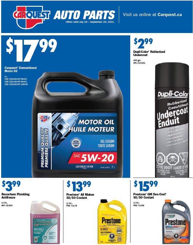 Carquest In-Store Savings Flyer